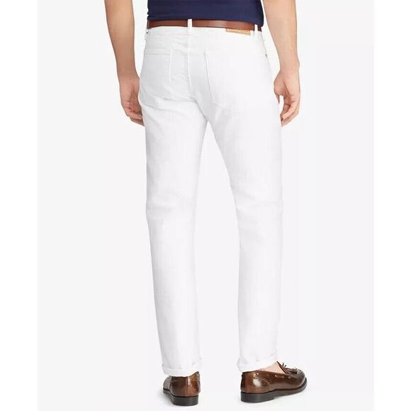 Polo Ralph Lauren Men's Sz 32x32 White Varick Slim Straight Denim Jeans - Picture 10 of 10